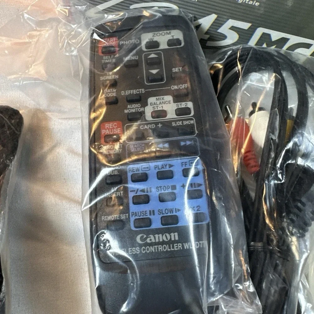Canon ZR 45 MC) remote, power adapter, Box And Accessories As Shown NO CAMERA